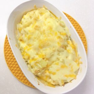 レンジで簡単時短♪おからでヘルシーポテトグラタン